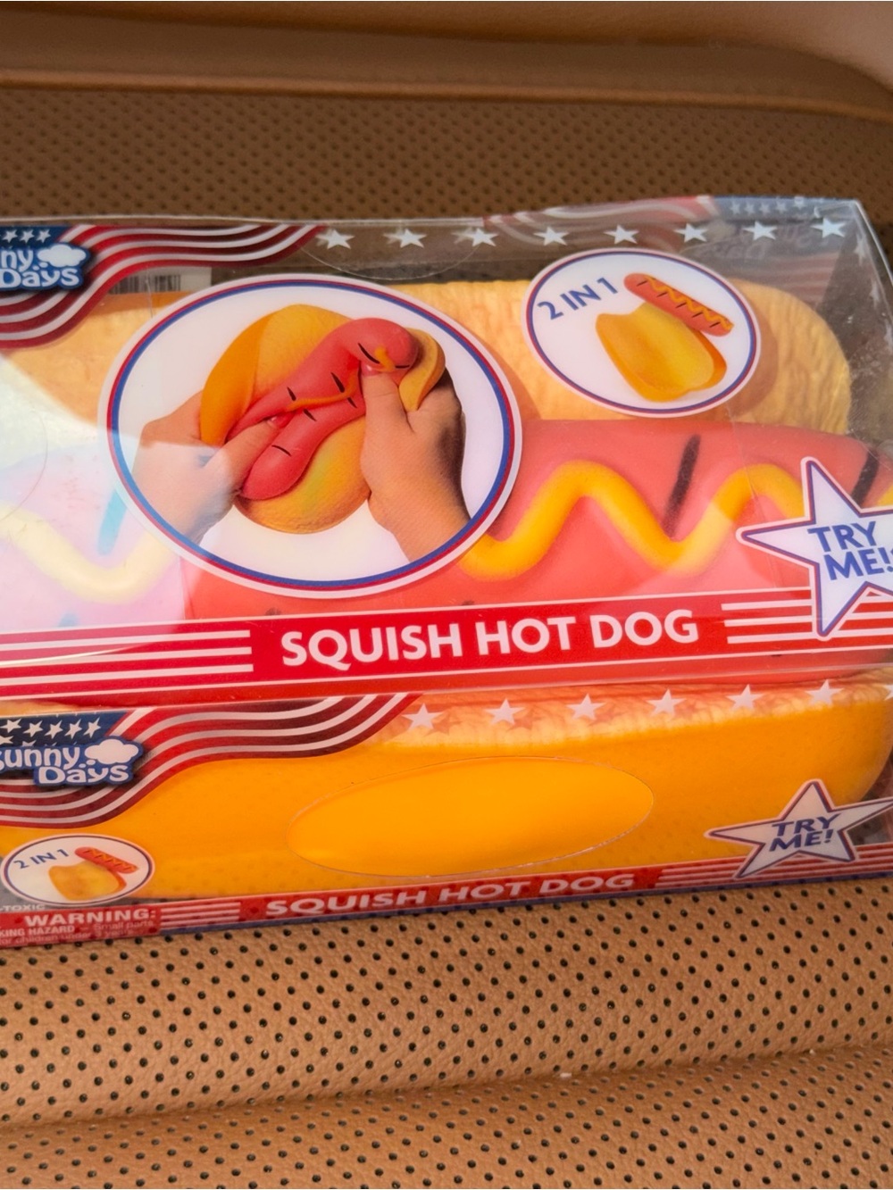 Sunny Days Squish Hot Dog 2-in-1 Squishy Toy